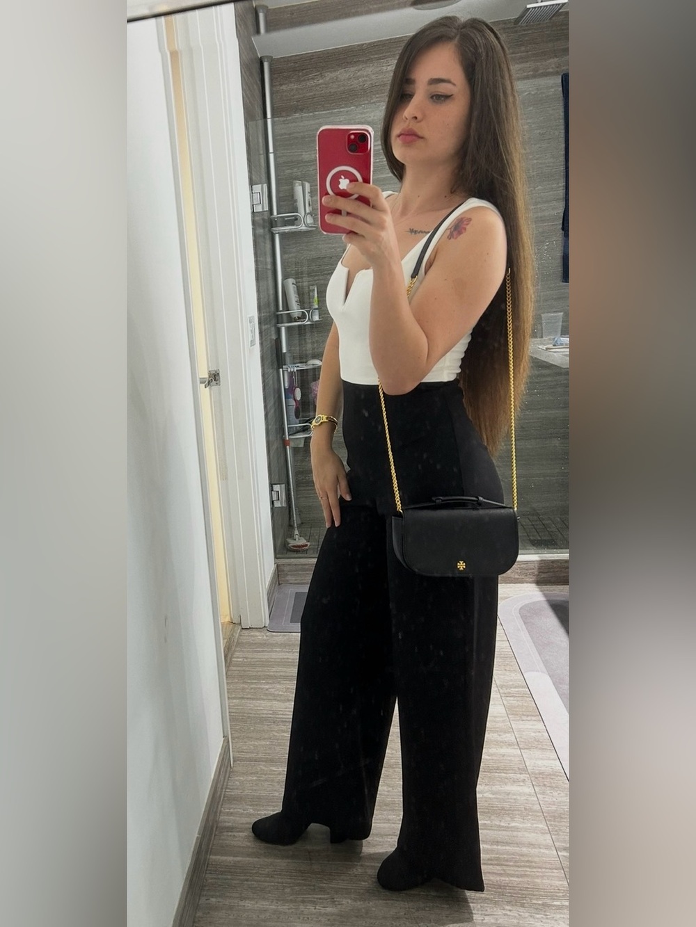 Express Black Wide Leg High-Rise Pants